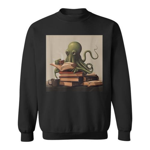Octopus Reads a Book Book Lovers Sweatshirt - Bookorys DE