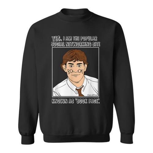 The Office Book Face Jim Sweatshirt - Bookorys CA