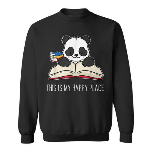 Panda Bear Books Reading Library Saying Sweatshirt - Bookorys AU