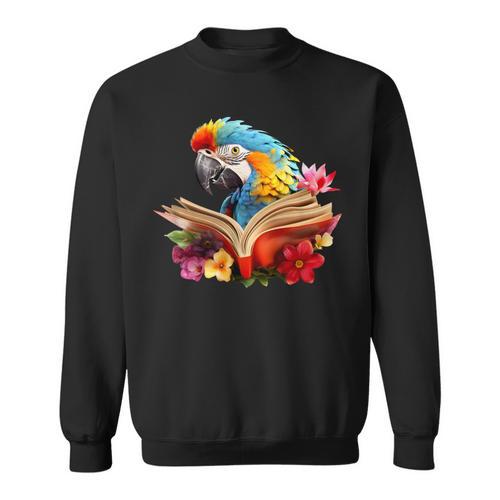 Parrot Reading Book Sweatshirt - Bookorys CA