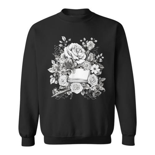 Pen Flowers Vintage Writer Book Authors Novelist Sweatshirt - Bookorys