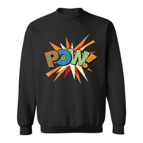 POW Colorful Comic Book Pop Art Fun Superhero Sweatshirt - Bookorys