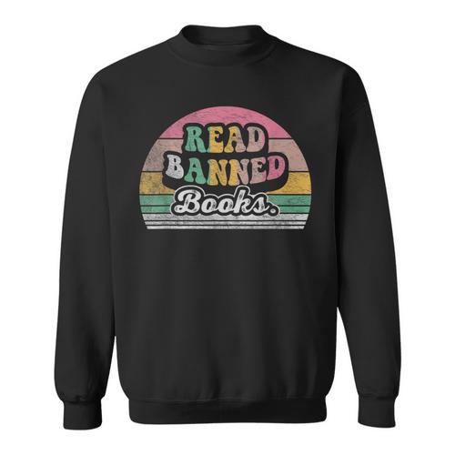 Read Banned Books Retro Style Graphic Sweatshirt - Bookorys CA