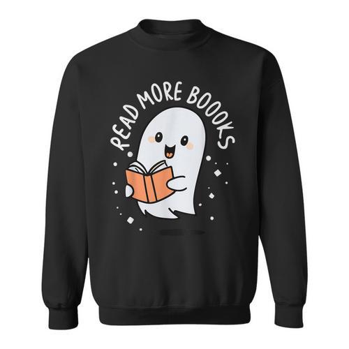 Read More Books Cute Ghost Halloween Teacher Sweatshirt - Bookorys