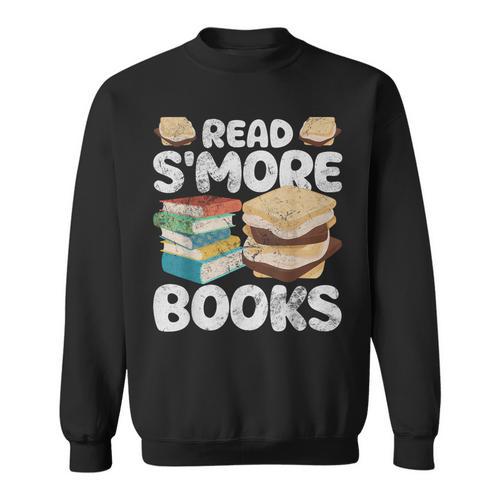 Read S'More Books Camping Reading Bookworm Book Lover Grunge Sweatshirt - Bookorys