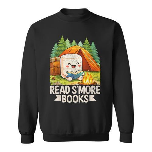 Read S'More Books Pun Camping Nature Lover Sweatshirt - Bookorys UK