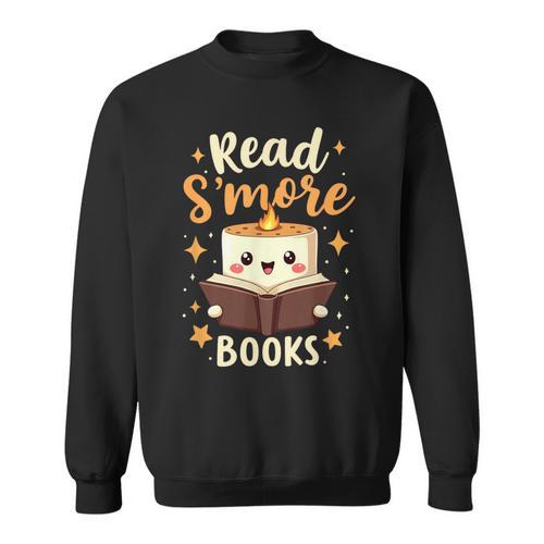 Read S'More Books Reading Campfire Camping Sweatshirt - Bookorys DE