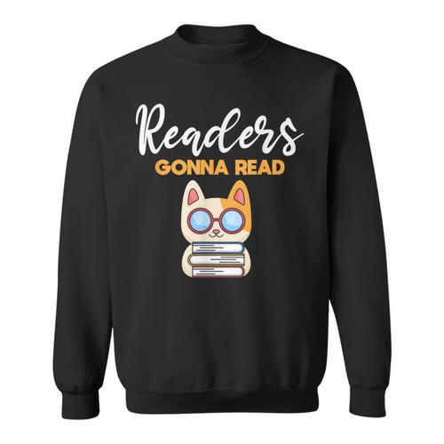 Readers Gonna Read Cat & Book Lover Sweatshirt - Bookorys AU