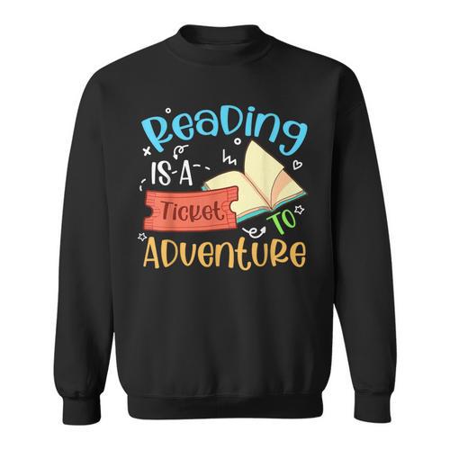 Reading Adventure Librarian Bookworm Book Lover Sweatshirt - Bookorys