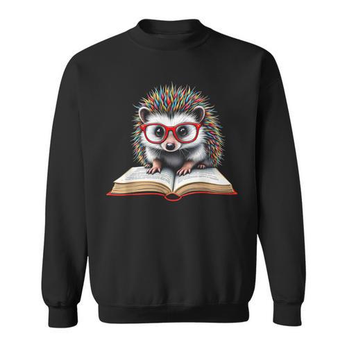 Reading Book Hedgehog Sweatshirt - Bookorys