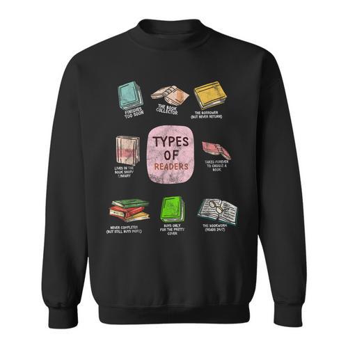 Reading Books Bookworm Book Readers Bookworm Sweatshirt - Bookorys DE