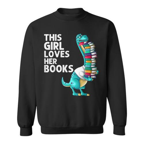 Reading Books For Girl Kids Bookworm Story Reader Sweatshirt - Bookorys UK