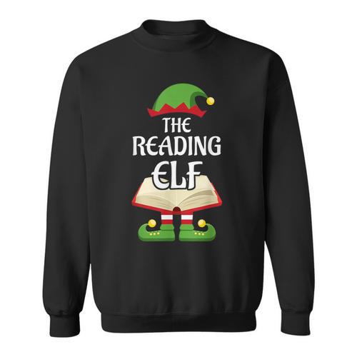 Reading Elf Family Matching Group Christmas Books Sweatshirt - Bookorys AU