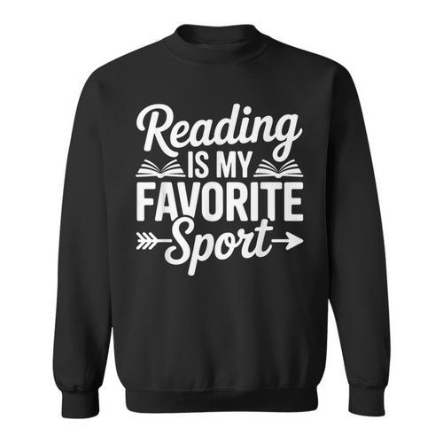 Reading Is My Favorite Sport Book Lover Humor Vintage Sweatshirt - Bookorys