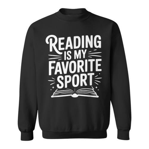 Reading Is My Favorite Sport Book Lover Sweatshirt - Bookorys CA