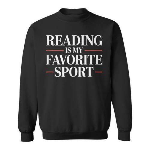 Reading Is My Favorite Sport Book Lovers Sweatshirt - Bookorys