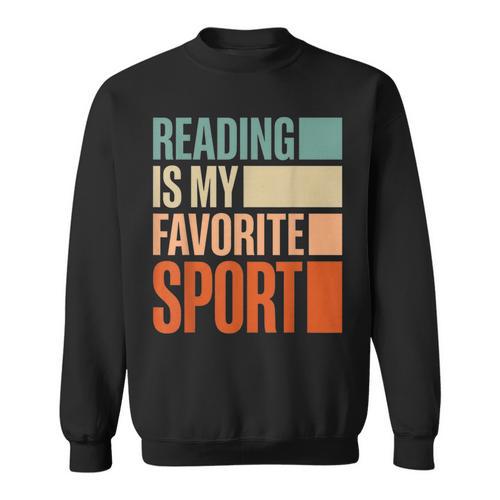 Reading Is My Favorite Sport Reader Book Worm Sweatshirt - Bookorys UK