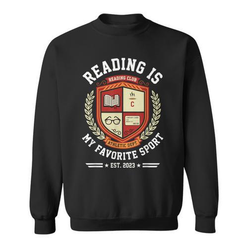 Reading Is My Favorite Sport Varsity Reading Club Book Sweatshirt - Bookorys