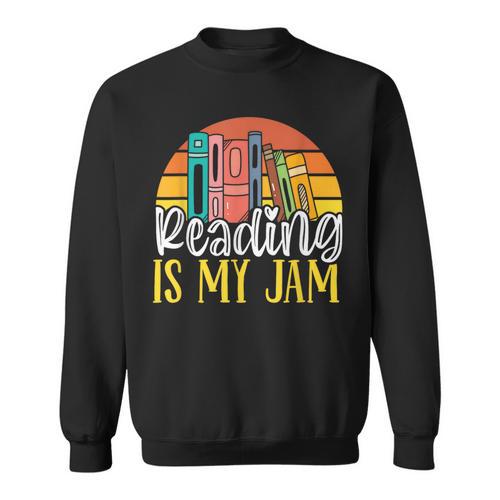Reading Is My Jam Bookworm Book Reading Sweatshirt - Bookorys