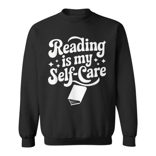 Reading Is My Self-Care Cozy Book Lover Tee Sweatshirt - Bookorys CA