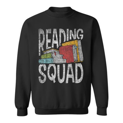 Reading Squad Book Lover Reading Teacher Bookworm For Men Women Girls Kids Sweatshirt - Bookorys