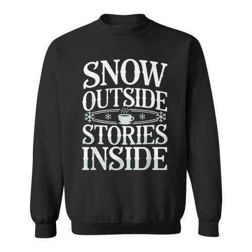 Reading All Winter Cozy Book Lover And Literary Escape Sweatshirt - Bookorys