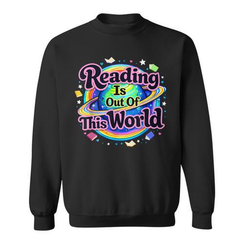 Reading Is Out Of This World Space Books Lover Kid Boy Sweatshirt - Bookorys AU