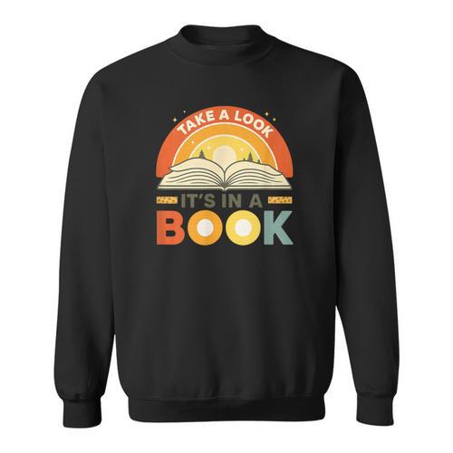 Retro Open Book Rainbow Reading Graphic Sweatshirt - Bookorys DE