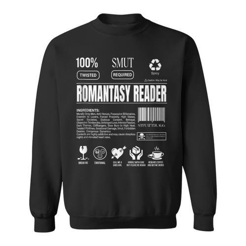 Romantasy Reader Smut Label Spicy Bookish Smutty Book Merch Sweatshirt - Bookorys