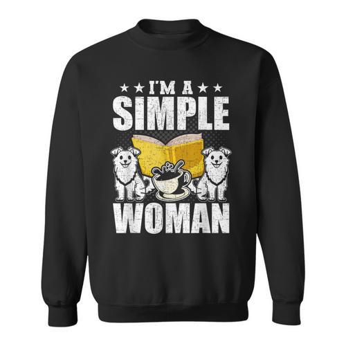 I Am a Simple Woman Book Lover Read Sweatshirt - Bookorys