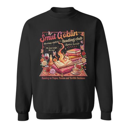 Smut Goblin Dark Romance Book Lover Vintage Sweatshirt - Bookorys DE