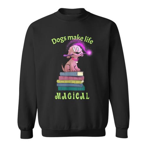 Sophie Magic Wand Dog Wizard Books Sweatshirt - Bookorys AU