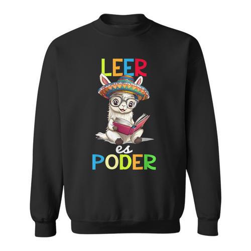 Spanish Reading Book Lover Sloth Maestra Leer Es Poder Sweatshirt - Bookorys