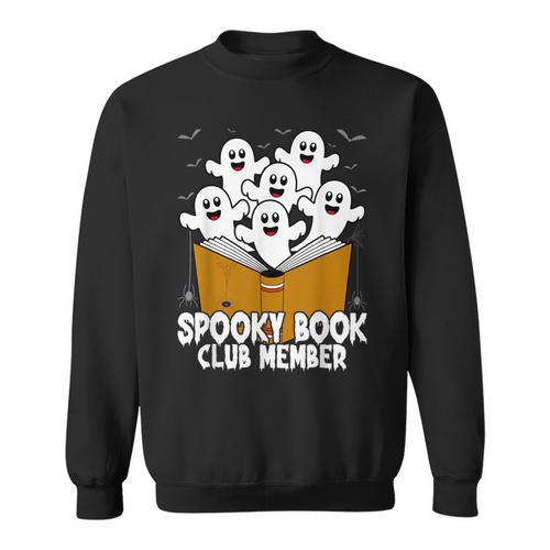 Spooky Book Club Member Halloween Bookish Ghost Lover Sweatshirt - Bookorys