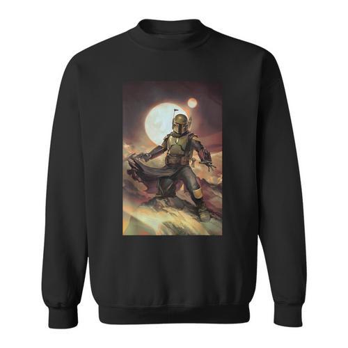 Star Wars The Book Of Boba Fett Combat Pose Portrait Sweatshirt - Bookorys CA