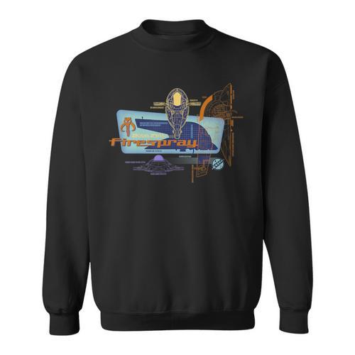 Star Wars The Book Of Boba Fett Firespray Schematic Sweatshirt - Bookorys CA