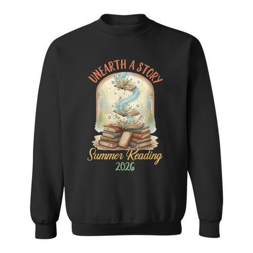 Summer Reading 2026 Book Aesthetic Library Unearth a Story Sweatshirt - Bookorys DE