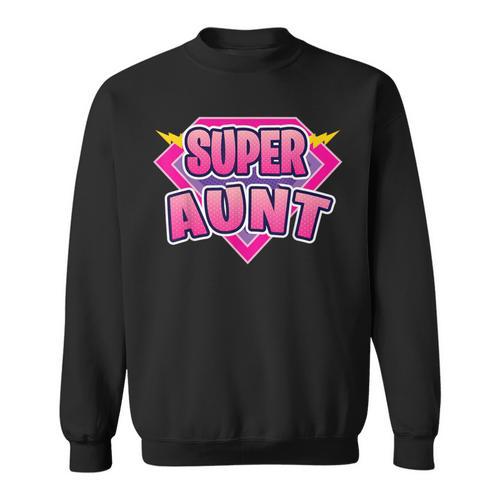 Super Aunt Superhero Grandmother Comic Book Matching Sweatshirt - Bookorys