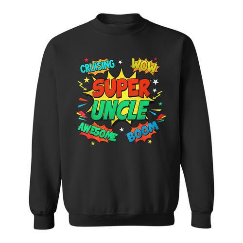 Superhero Uncle Costume For Men Comic Book Birthday Sweatshirt - Bookorys DE