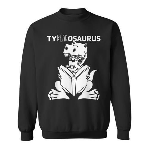 Teachersaurus Dinosaur Reading Book Reader Men Women Kids Sweatshirt - Bookorys DE