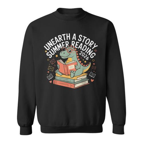 Unearth A Story Summer Reading 2026 Dinosaur Books Sweatshirt - Bookorys