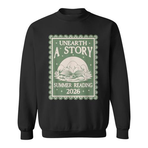 Unearth a Story Summer Reading 2026 Palaeontologists Book Sweatshirt - Bookorys DE