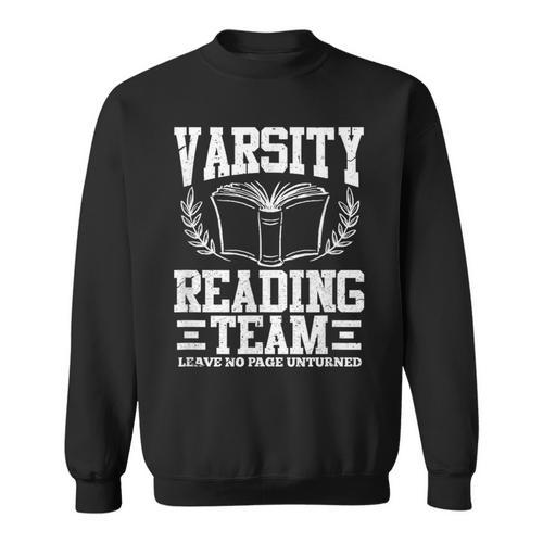 Varsity Reading Team Bookworm Book Lover Reader Sweatshirt - Bookorys DE