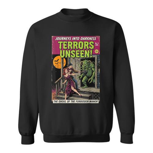 Vintage Horror Comic Book Cover Terrors Unseen Swamp Monster Sweatshirt - Bookorys