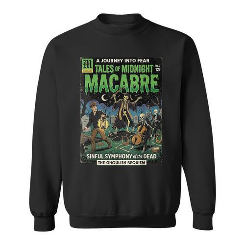 Vintage Retro Horror Comic Book Cover Skeleton Macabre Sweatshirt - Bookorys UK