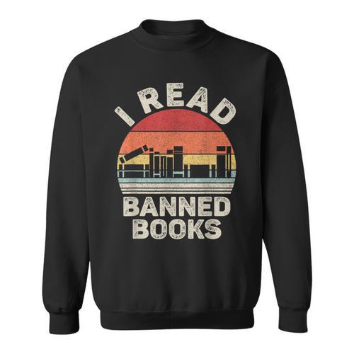 Vintage Retro I Read Banned Books Sweatshirt - Bookorys DE