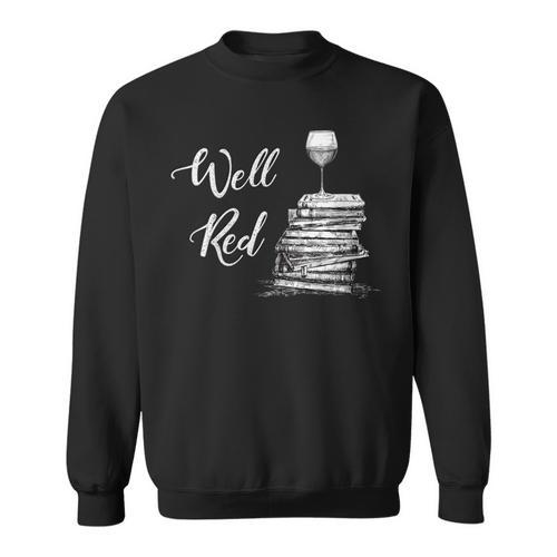 Wine Lovers WELL RED Book Club Drinking Sweatshirt - Bookorys AU