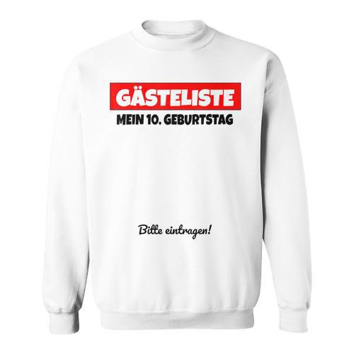 10th Birthday Guest List Guest Book Ten Years Sweatshirt - Bookorys