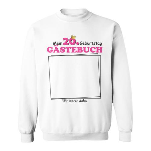 20th Birthday Guest List Party Guest Book Girls Women Sweatshirt - Bookorys