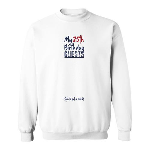 My 25th Birthday Guest Book Tee For Women Men 25 Years Old Sweatshirt - Bookorys DE